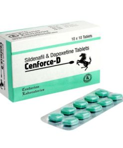 Cenforce D contains Sildenafil citrate and Dapoxetine Hydrochloride used in treatment of premature ejaculation and impotence in men