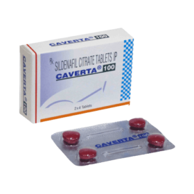Caverta 100 mg contains Sildenafil Citrate that helps you attain a firm erection for 4-5 hours. Buy this magic pill and please your partner.