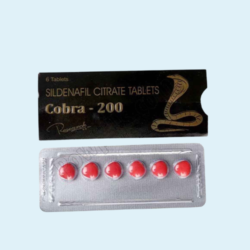 Cobra 200mg (Sildenafil Citrate) Tablets – Strong ED Treatment