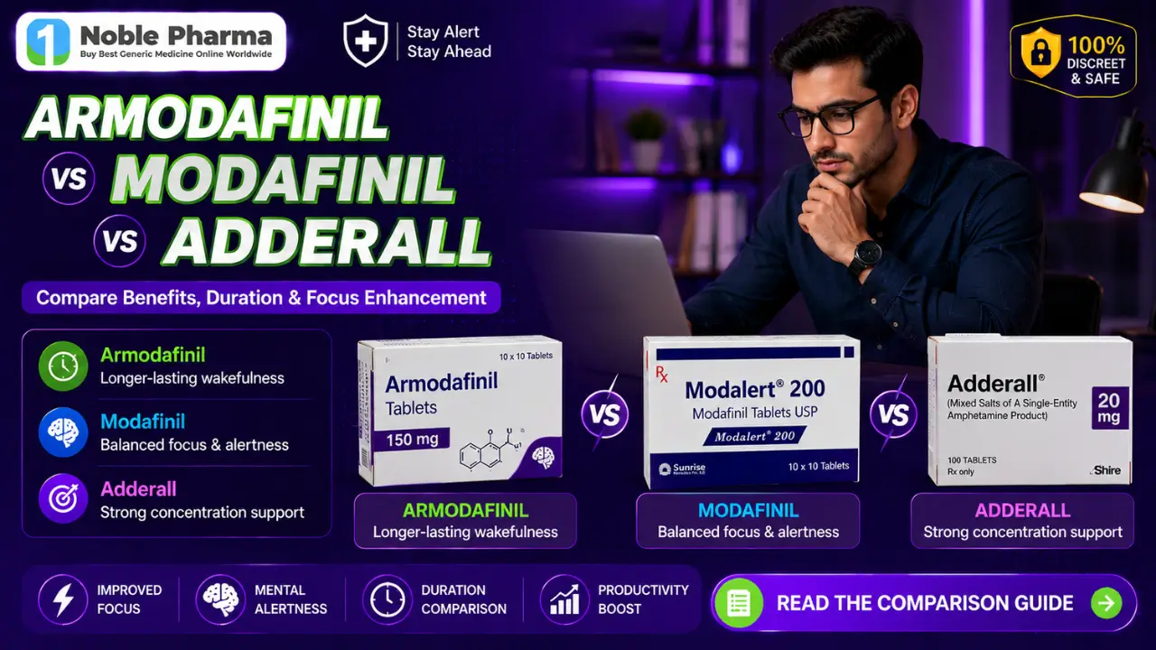 Armodafinil vs Modafinil vs Adderall