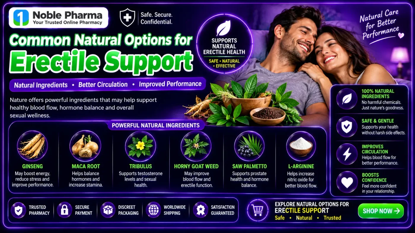 Common Natural Options for Erectile Support